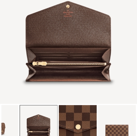 🤎SOLD🤎Louis Vuitton Damier Ebene Sarah Wallet - Picture 3 of 11